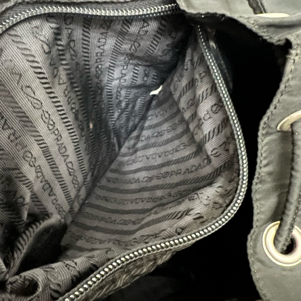 Prada Black Vela Nylon Zainetto Backpack Bag - Picture 11 of 14